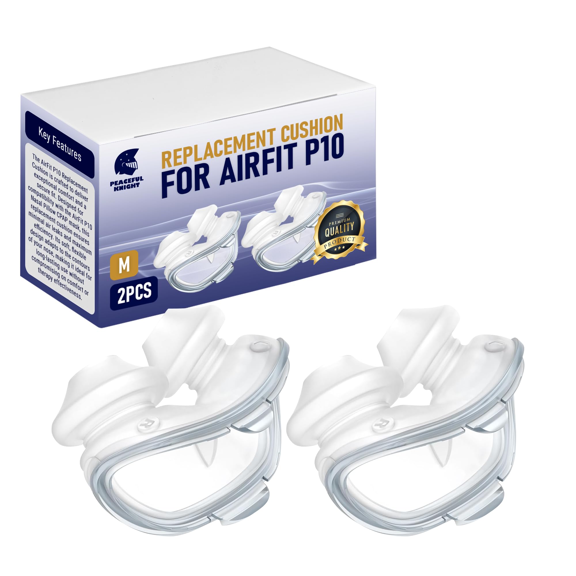 AIR FIT P10 (2個) CPAP Almofada Nasal Airfit P10 (Média - Pacote Com 2) - Almofada Nasal